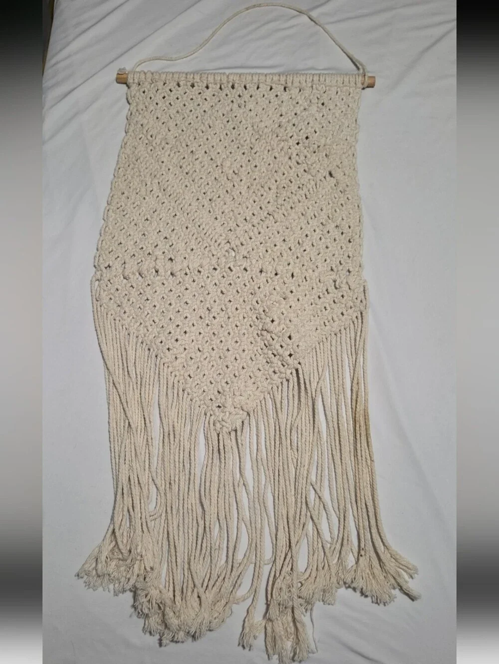 Boho naturalistic Off white rope wall art #26